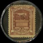 Timbre-monnaie Anonyme 20 lires - Italie - revers