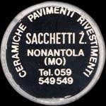 Timbre-monnaie de 100 lire sur fond noir - Sacchetti Z. - Nonantola - Italie - avers