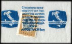 Timbre-monnaie Autostrade 50 lire type 11 - Italie - face