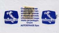 Timbre-monnaie Autostrade 50 lire type 2 - Italie - face
