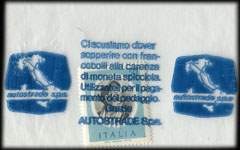 Timbre-monnaie Autostrade 50 lire type 9 - Italie - face