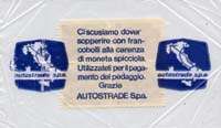 Timbre-monnaie Autostrade 100 lire type 2 - Italie - face
