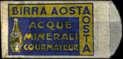 Timbre-monnaie Birra Aosta - Acque Minerali Courmayeur - 15 lire - Italie - dos