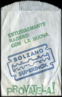 Timbre-monnaie Entusiasmante radersi con la nuova Bolzano Superinox provatelar - 300 lire - Italie - dos