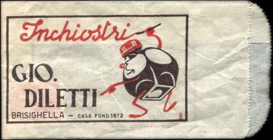 Timbre-monnaie Diletti 10 lire dans sachet papier type 2 - Italie - face