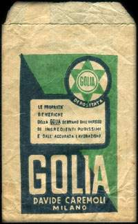 Timbre-monnaie Golia - Davide Caremoli - Milano - 90 lire dans sachet papier - face