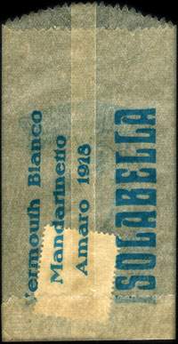 Timbre-monnaie 6 lire sous sachet papier imprimé - Isolabella / Vermouth Bianco - Italie - face