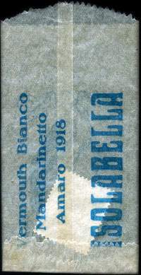 Timbre-monnaie 25 lire sous sachet papier imprimé - Isolabella / Amaro 1918 - Italie - face