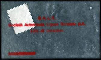 Timbre-monnaie S. A. L. T. (Societ Autostrada Ligure Toscana) - 50 lire dans sachet plastique transparent avec inscriptions en rouge texte type 2 sur 4 lignes - Italie - face