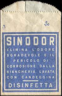 Timbre-monnaie Sinodor - 50 lires dans sachet papier (avec cachet) - Italie - face