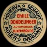 Timbre-monnaie de 30 pfennig sur fond rouge mis par Emile Dondelinger au Luxembourg - avers