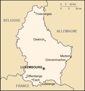 Carte du Luxembourg