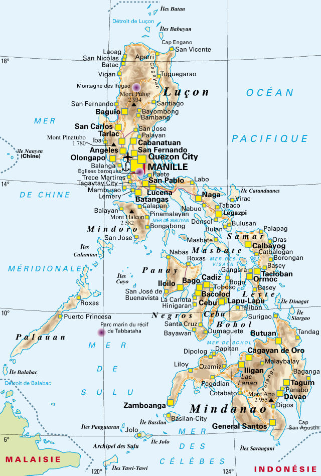 Carte des Philippines