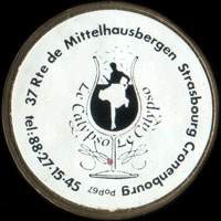 Monnaie publicitaire Le Calypso - 37 Route de Mittelhausbergen Strasbourg Cronenbourg - tel.: 88.27.15.45 - sur 10 francs Mathieu