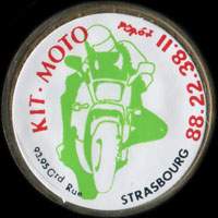 Monnaie publicitaire Kit Moto - Strasbourg - 88.22.38.11 - sur 10 francs Mathieu