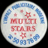 Monnaie publicitaire Multi Stars - 50.93.76.99. sur 1 franc Semeuse
