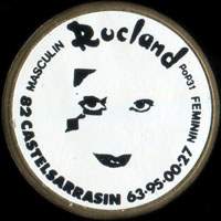 Monnaie publicitaire Rocland - Masculin Fminin - 82 Castelsarrasin - 63.95.00.27 - sur 10 francs Mathieu