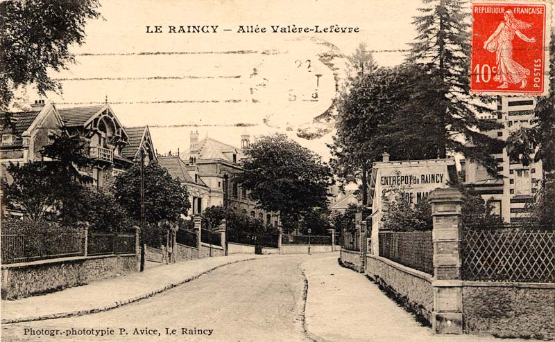 Le Raincy - L'allée Valère-Lefèvre en 1908