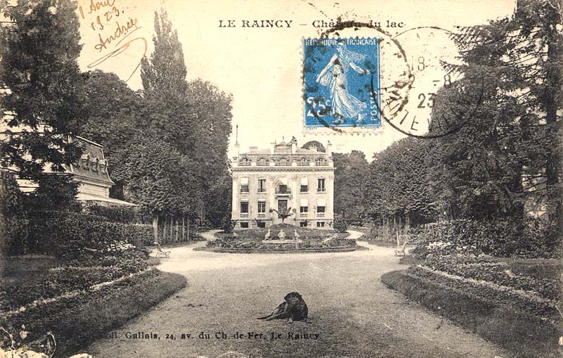 Le Raincy - Le Château du Lac en 1923