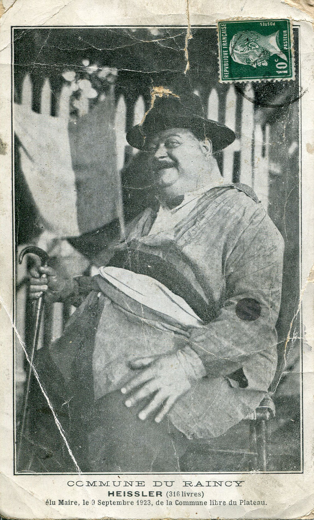 Le Raincy - Heissler, élu Maire, le 9 septembre 1923, de la Commune Libre du Plateau du Raincy