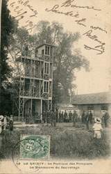 Le Raincy - Le Portique des Pompiers - La Manoeuvre du Sauvetage en 1907