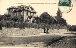 Le Raincy - Le Temple Protestant et les Petites Familles Hérold en 1909