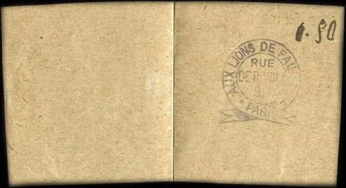 Timbre-monnaie Aux Lions de Fa�ence - carnet de 50 centimes (exemplaire vide)