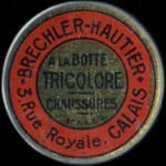 Timbre-monnaie Brechler-Hautier - 3 Rue Royale - Calais - � la Botte Tricolore - chaussures