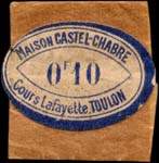 Timbre-monnaie Castel-Chabre sous pochette
