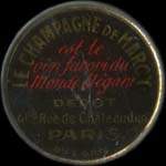 Timbre-monnaie Champagne de Marcy