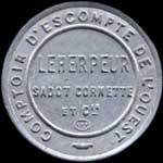 Timbre-monnaie Comptoir d'Escompte de l'Ouest (Leherpeur)