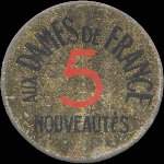 Timbre-monnaie Dames de France 5 centimes