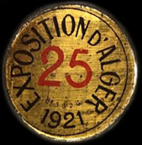 Capsule Expsition d'Ager 1921 25 centimes