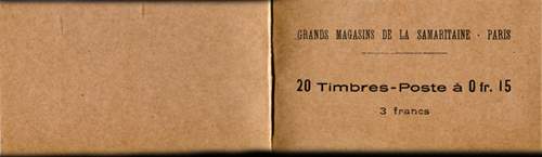 Timbre-monnaie Grands Magasins de la Samaritaine - carnet 3 francs en 20 x 15 centimes