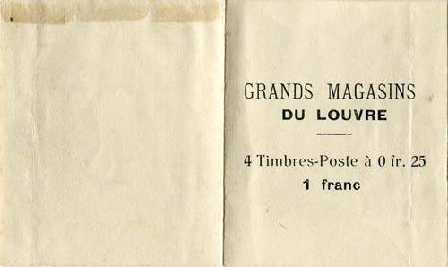 Timbre-monnaie Grands Magasins du Louvre - carnet 1 franc