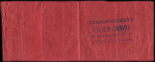 Timbre-monnaie Julien Damoy - 10, Rue du March� - Levallois (Seine) - carnet sans valeur indiqu�e (exemplaire vide) - ext�rieur