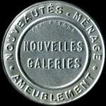 Timbre-monnaie Nouvelles Galeries - Type 1 (S.G.D.G. au dessus) - 10 centimes rouge sur fond blanc - avers