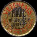 Timbre-monnaie Phare de la Loire - 10 centimes rouge sur fond rouge - avers