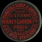 Timbre-monnaie Verney-Carron - 5 centimes orange sur fond rouge - avers