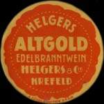 Timbre-monnaie Altgold à Krefeld - 10 pfennig olive sur fond vert - avers