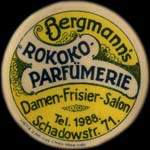 Timbre-monnaie Bergmann's Rokoko Parfümerie - 25 pfennig marron sur fond rouge - avers