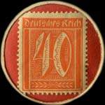Timbre-monnaie Bergmann's Rokoko Parfümerie - 40 pfennig orange sur fond rouge - revers