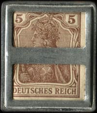 Timbre-monnaie Kaufhaus S. Blumenthal & Co � Wiesbaden avec fond vert - Allemagne - briefmarkenkapselgeld - revers