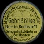 Timbre-monnaie Gebr.Bölke - Allemagne - briefmarkenkapselgeld