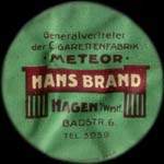 Timbre-monnaie Hans Brand - Allemagne - briefmarkenkapselgeld