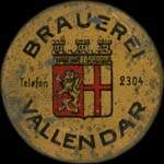 Timbre-monnaie Brauerei Vallendar - Allemagne - briefmarkenkapselgeld
