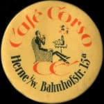 Timbre-monnaie Caf� Corso - Herne i/W. Bahnhofstr.&nbsp;15a - 50 pfennig violet sur fond&nbsp;vert - avers