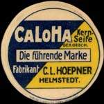 Timbre-monnaie Caloha à Helmstedt - 10 pfennig olive sur fond vert - avers
