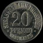 Timbre-monnaie - jeton de ncessit de 20 pfennig - Lossnitzer Automobil-Haus - Strassenbahn-Dresden - Dresde - Allemagne - revers