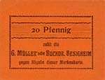 Timbre-monnaie G.Müller à Besigheim - Allemagne - Briefmarkengeld
